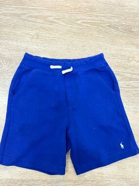 Polo Ralph Lauren Boys Shorts Lot Size 7 Blue Sweat Shorts Khaki Cargo